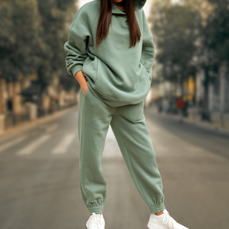 Hannah – Stylischer Kapuzenpullover und Hosenset für Damen