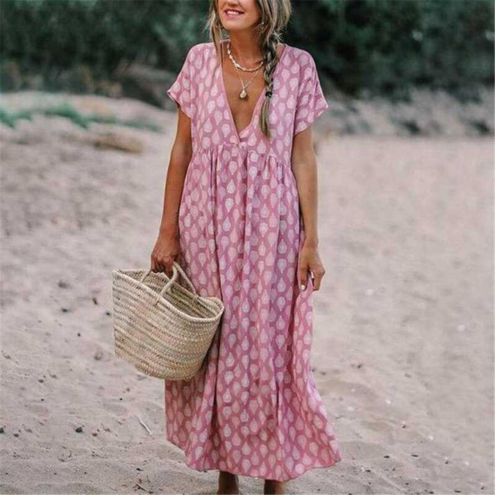 Blaire - Boho-Kleid mit V-Ausschnitt