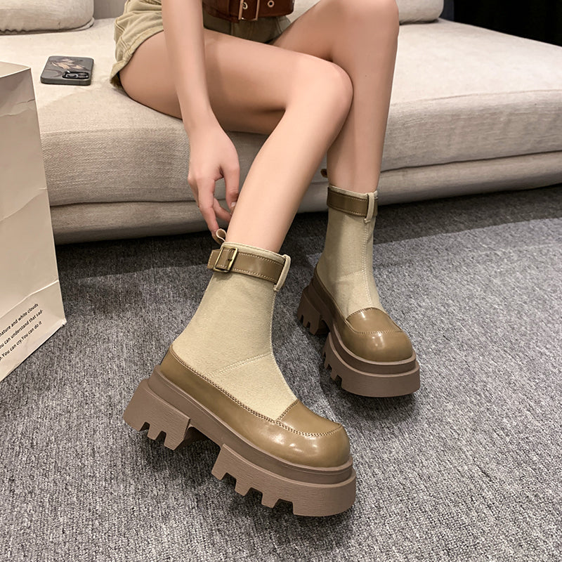Ulla – Stiefelette mit Plateausohle