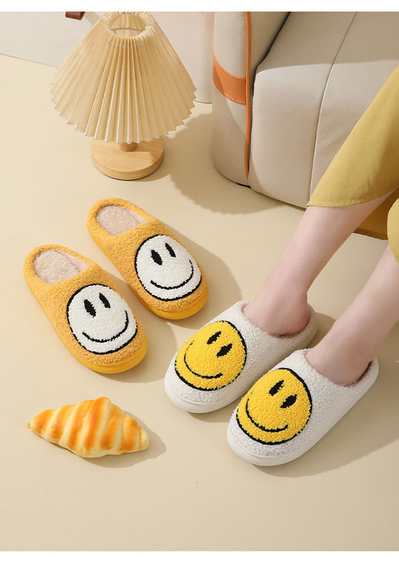 Samira – Warme Pantoffeln Mit Smiley-Muster