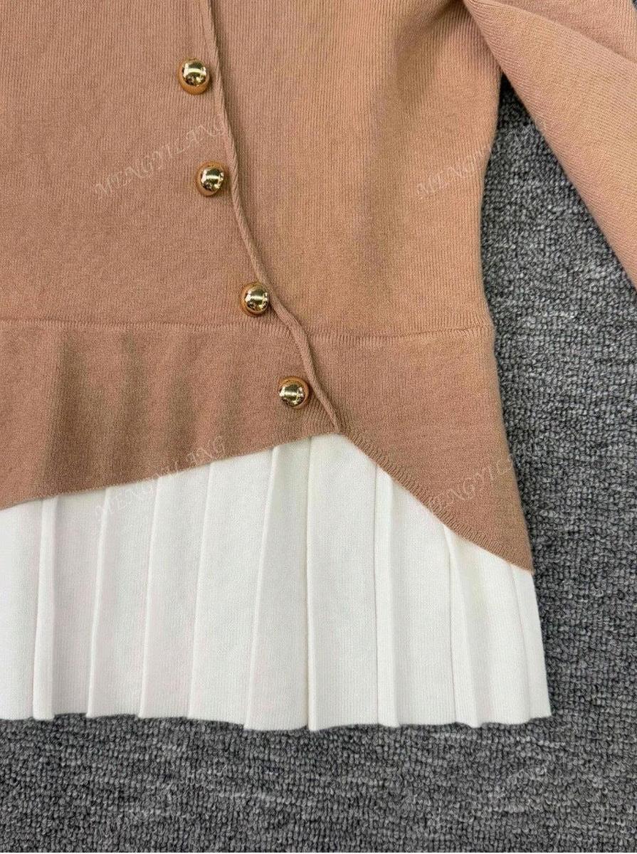 Ferike – Apricot Langarm-Pullover für Damen
