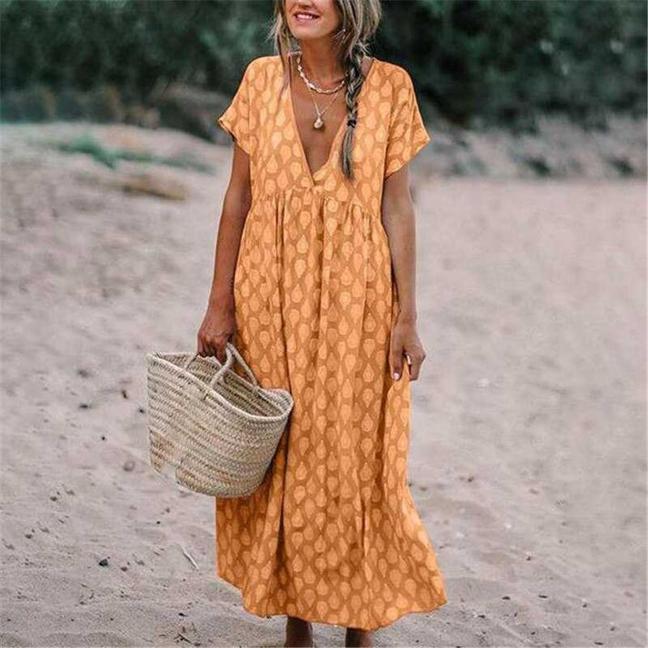 Blaire - Boho-Kleid mit V-Ausschnitt