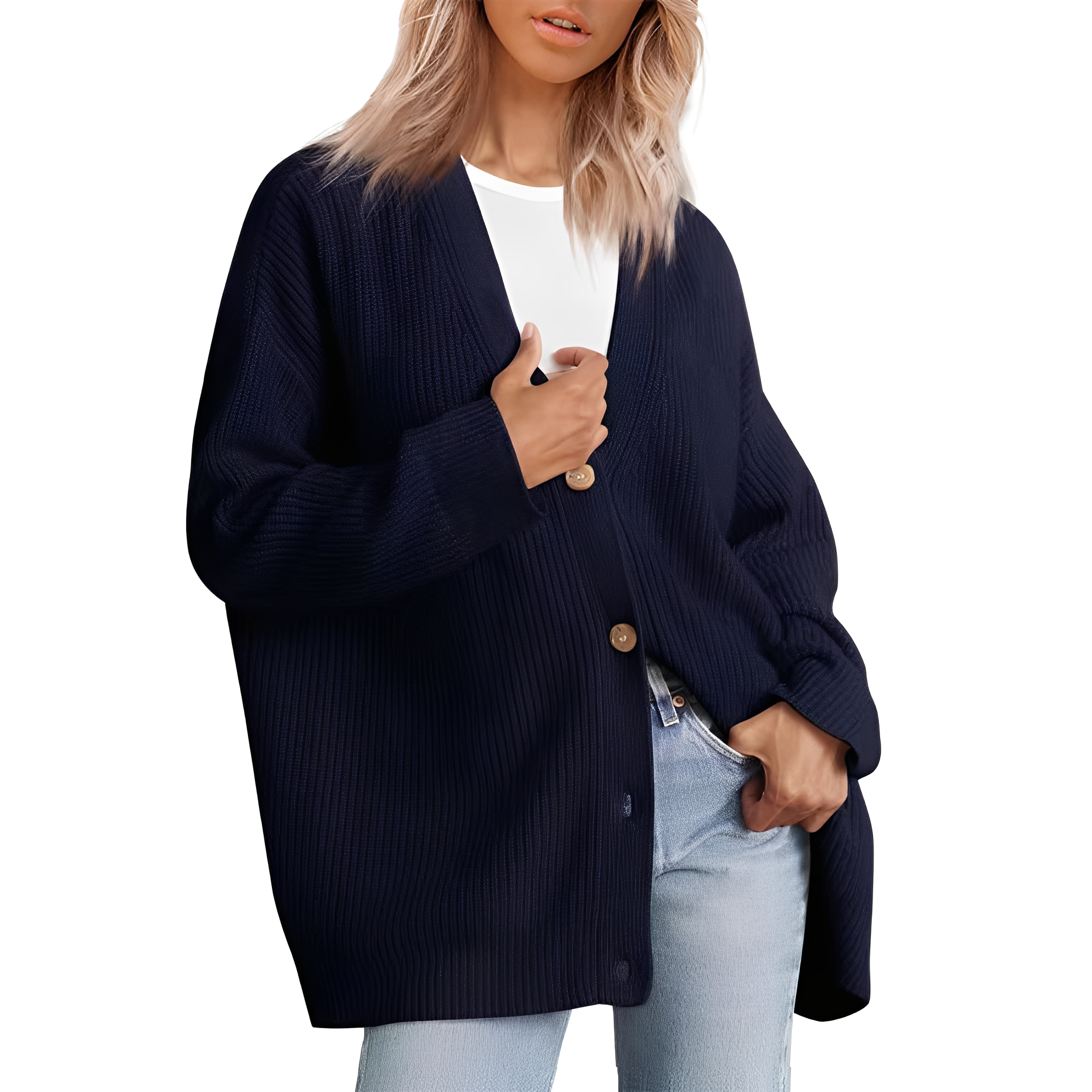 Bertha – Lockerer Oversize-Cardigan für Damen