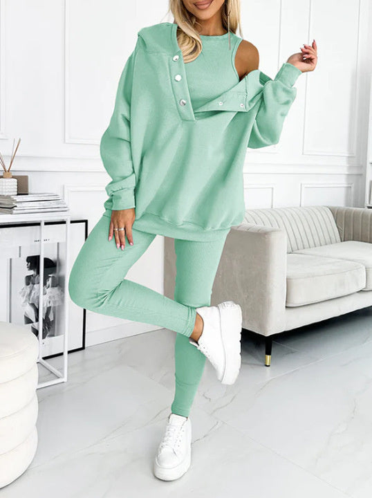 Kerstin - 3-teiliges Damen-Sportanzug mit Kapuzenpullover
