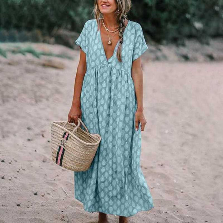 Blaire - Boho-Kleid mit V-Ausschnitt