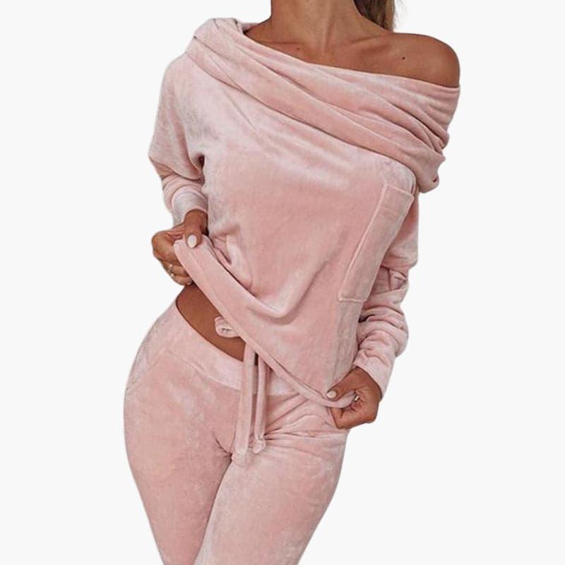 Nikita - Schulterfreies Damen Zweiteiler Lounge Set