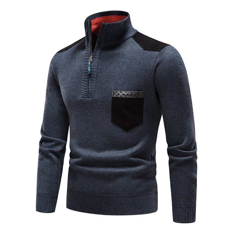Osman – Modischer Pullover Mit Reißverschluss Und Tasche