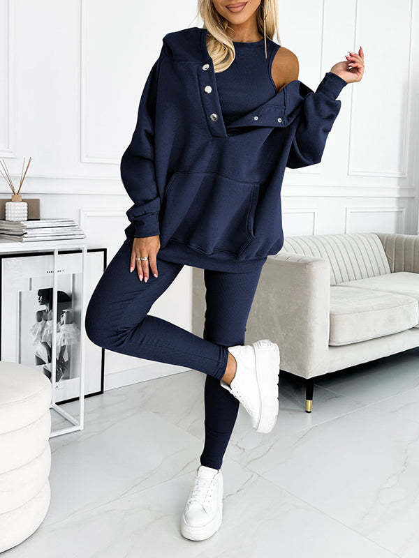 Kerstin - 3-teiliges Damen-Sportanzug mit Kapuzenpullover