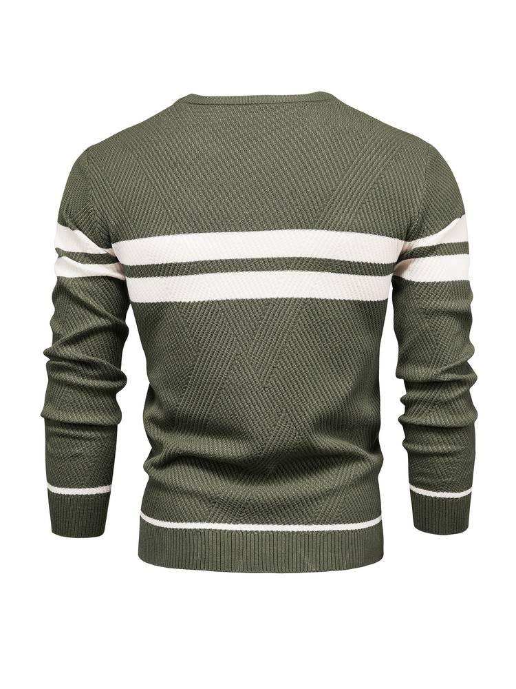 Michel - Gestreifter Herren Strickpullover