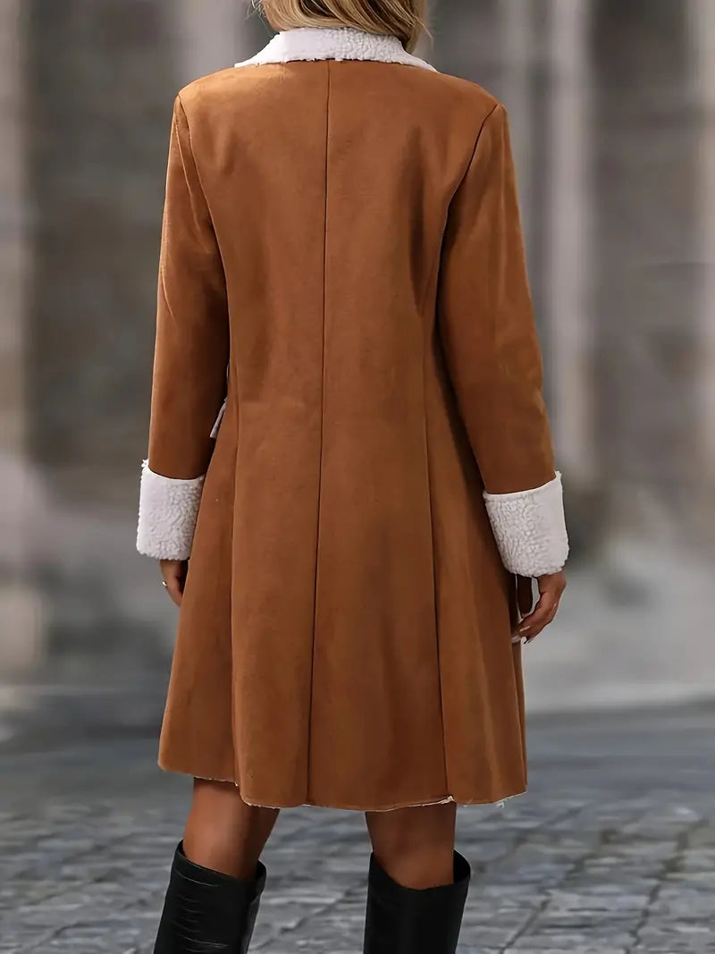 Fränzi – Eleganter Trenchcoat mit Kuschelkragen für Damen