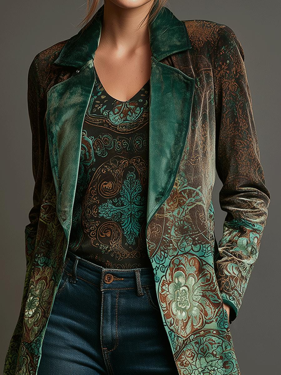 Felizia – Grüner Long Sleeve Blazer für Damen