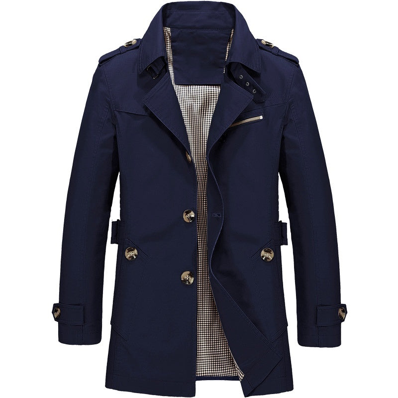 Remus - Herren Trenchcoat Klassisch Stilvoll Vielseitig Elegant