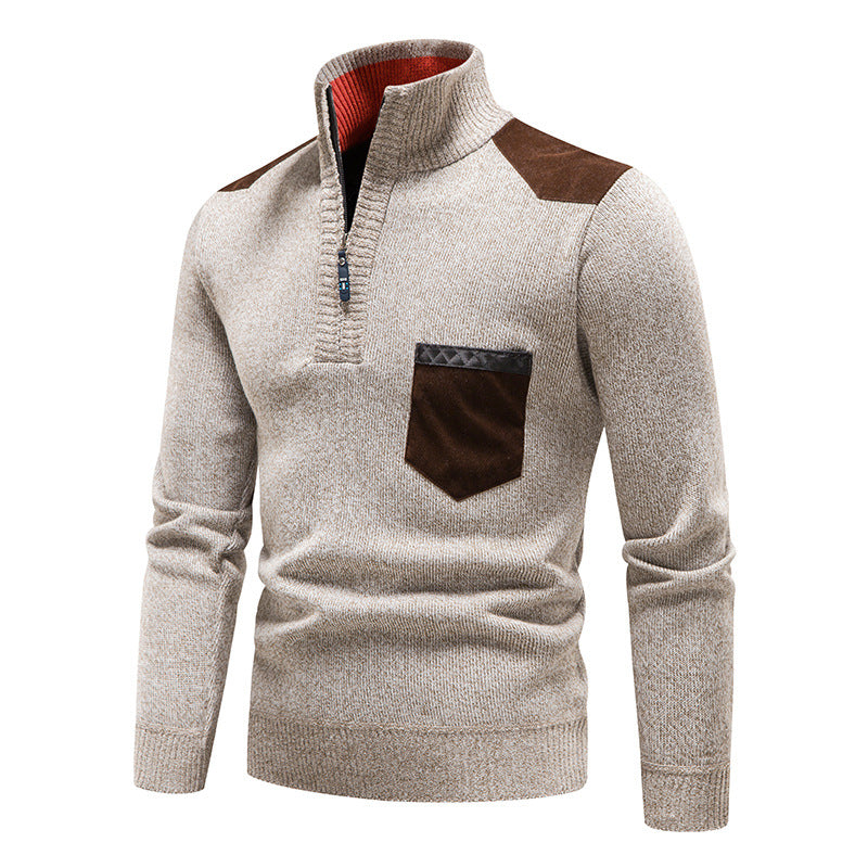 Osman – Modischer Pullover Mit Reißverschluss Und Tasche