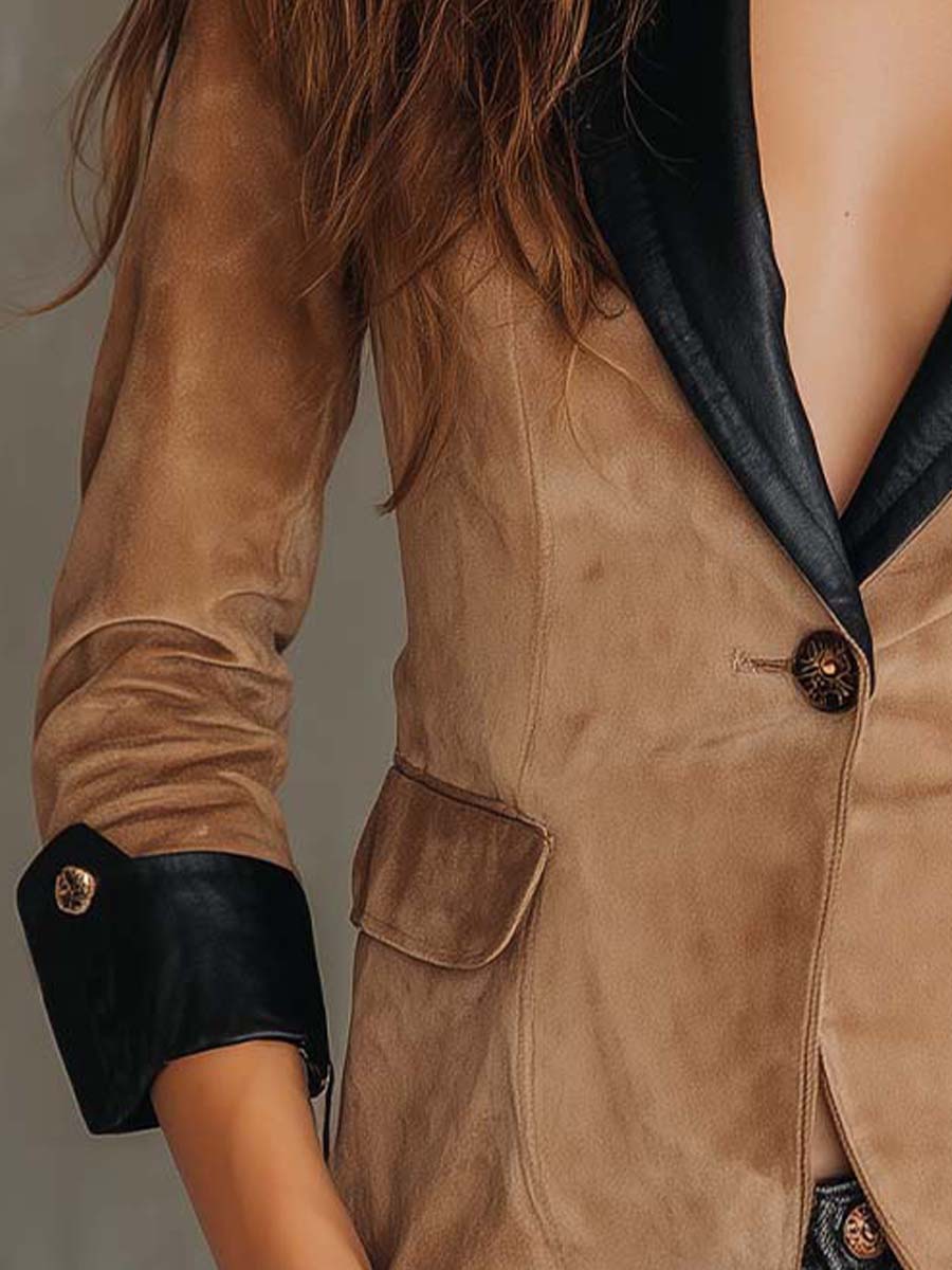 Hilda – Color Block Long Sleeve Blazer für Damen