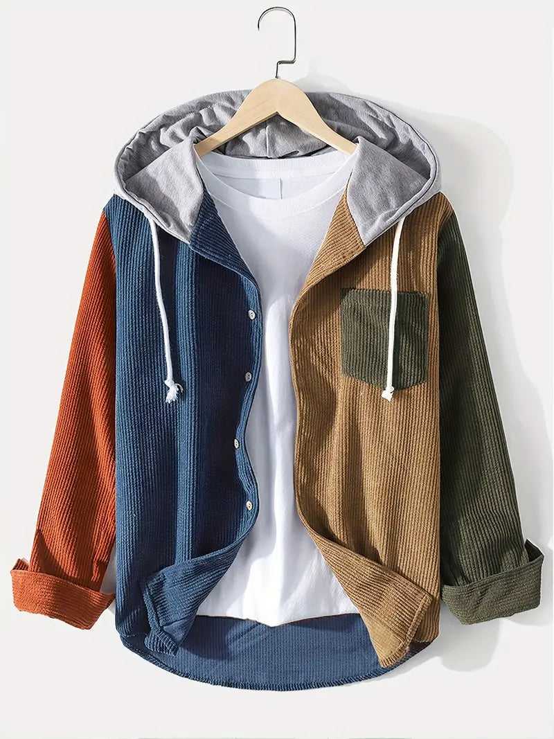Hannes – Kapuzenpullover Mit Farb-Patch Für Männer