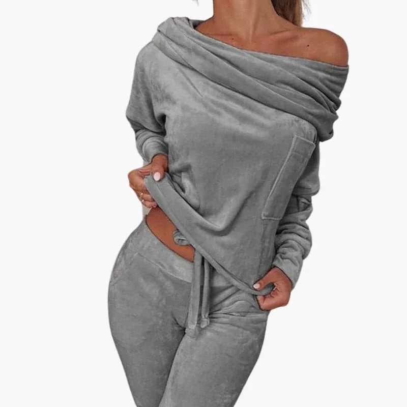 Nikita - Schulterfreies Damen Zweiteiler Lounge Set