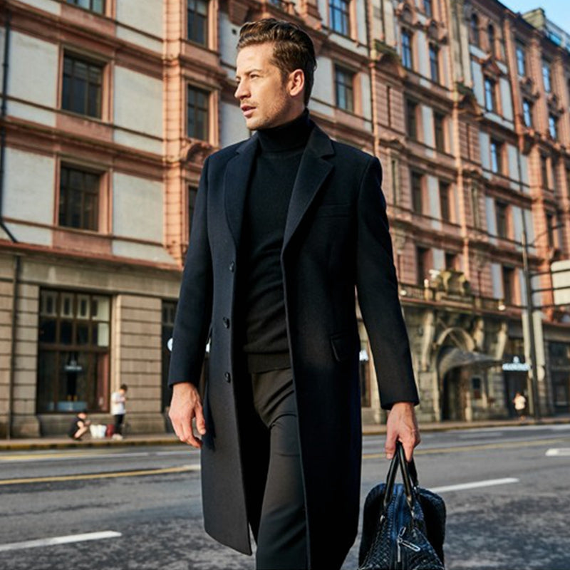 Niklas – Langer Mantel Mit Reverskragen