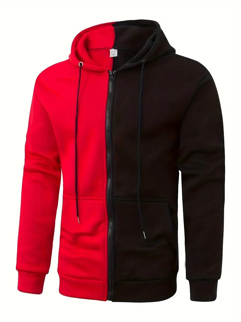 Horst – Zweifarbiger Kapuzenpullover Mit Reißverschluss