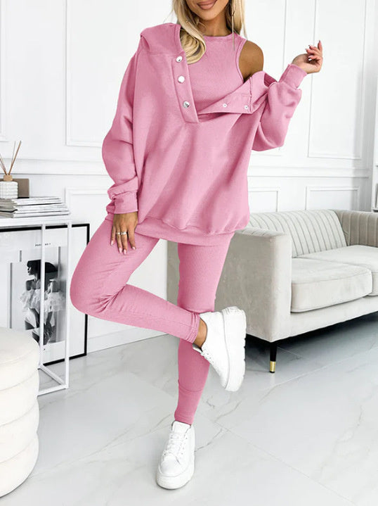 Kerstin - 3-teiliges Damen-Sportanzug mit Kapuzenpullover