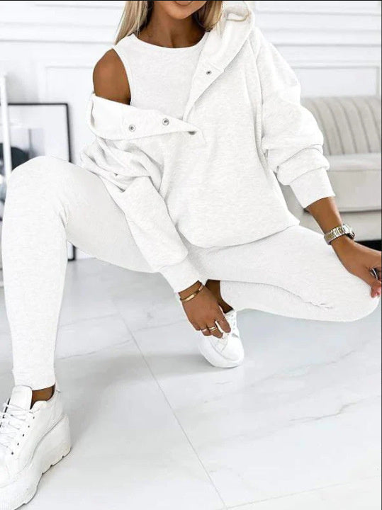 Kerstin - 3-teiliges Damen-Sportanzug mit Kapuzenpullover