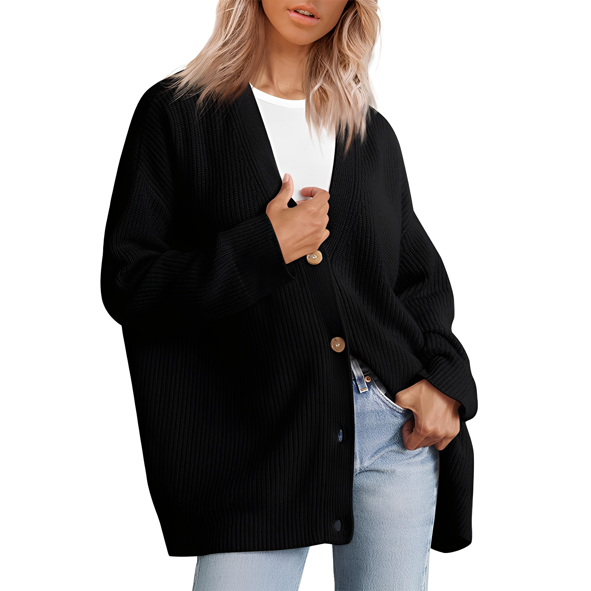 Bertha – Lockerer Oversize-Cardigan für Damen