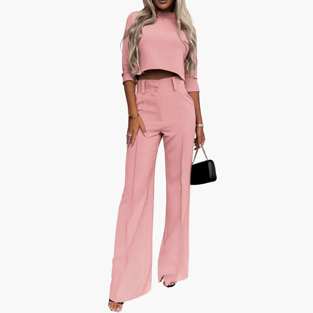 Maja - Crop Top Zweiteiler Set Damen Modern