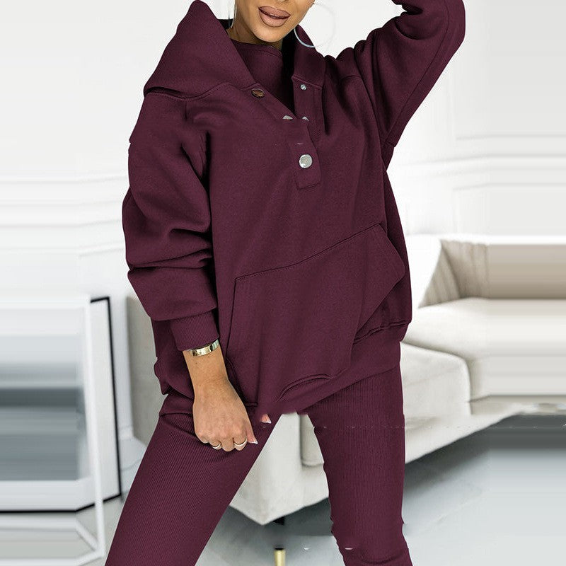 Kerstin - 3-teiliges Damen-Sportanzug mit Kapuzenpullover
