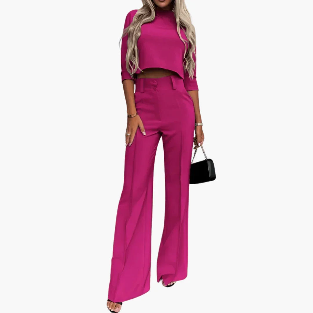Maja - Crop Top Zweiteiler Set Damen Modern