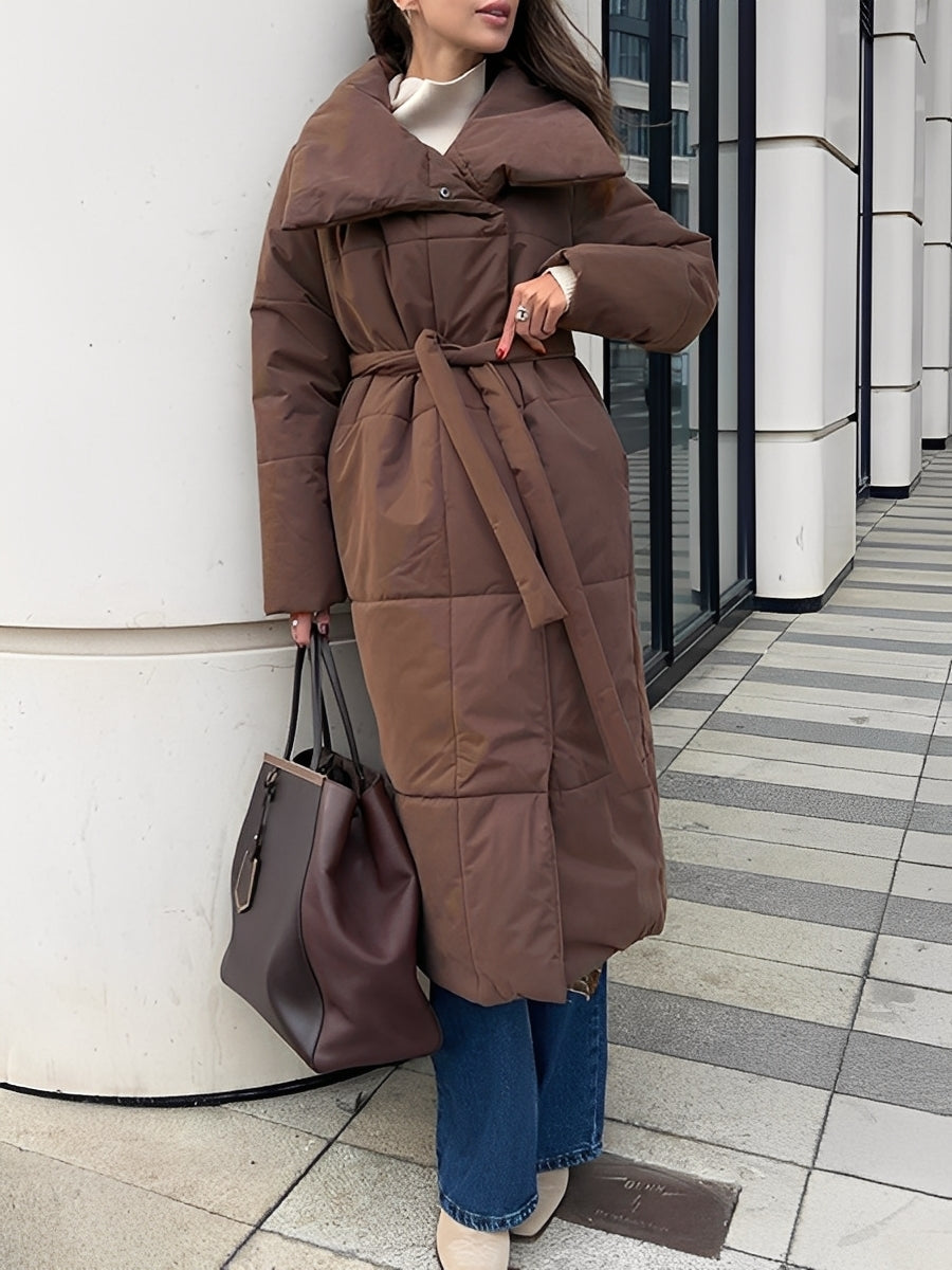 Nelia - Lange gefütterte Damenjacke warm & elegant