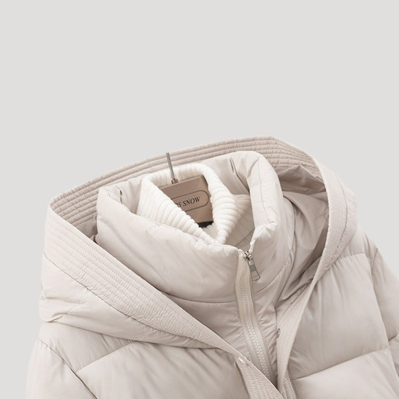 Julia – Gefütterte Jacke Mit Bindegürtel Und Kapuze