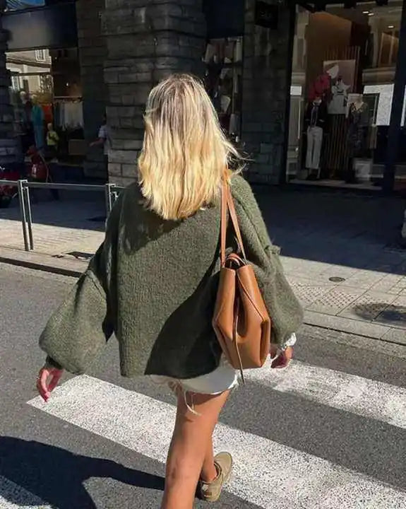 Malia - Flauschiger Oversize Strickpullover