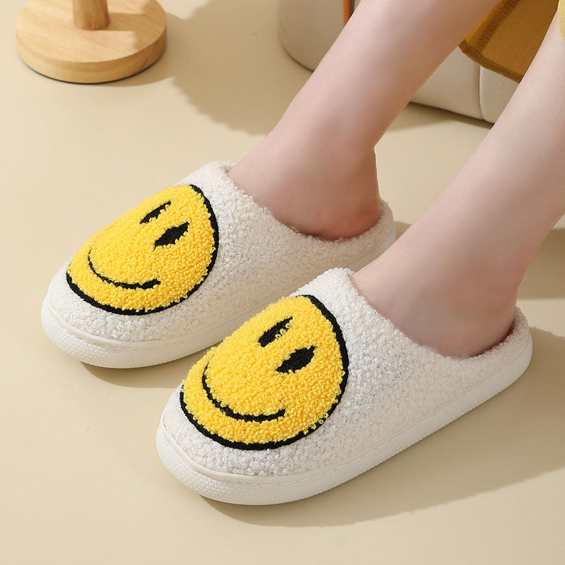 Samira – Warme Pantoffeln Mit Smiley-Muster