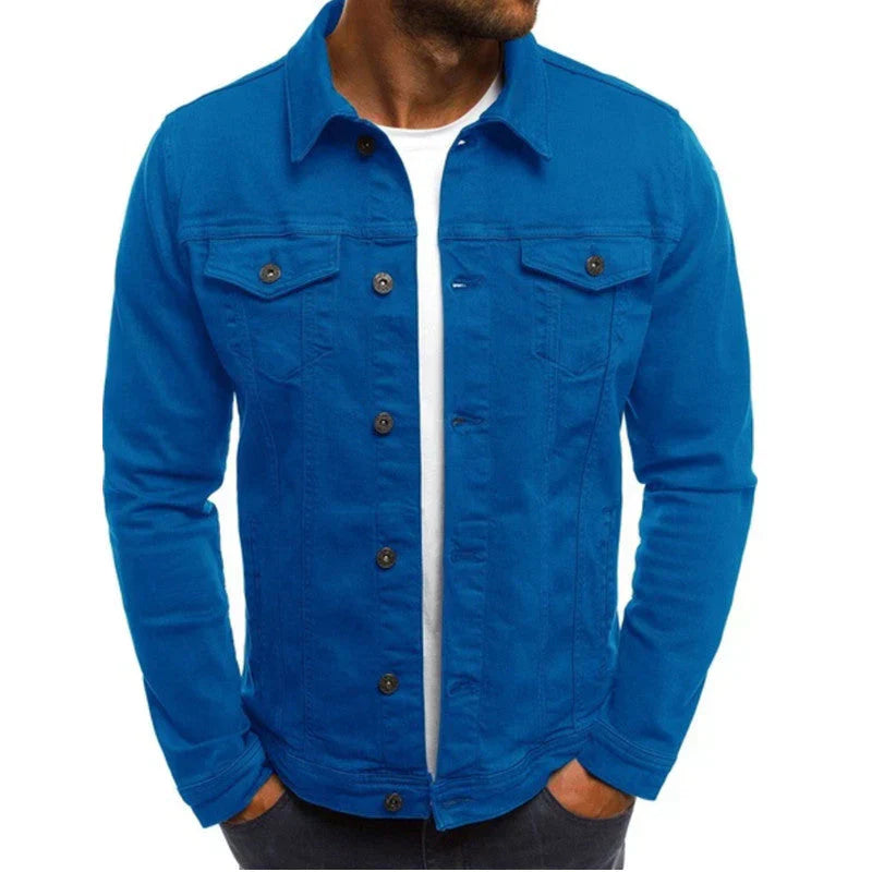 Achim – Klassische Herren Jeansjacke Blau