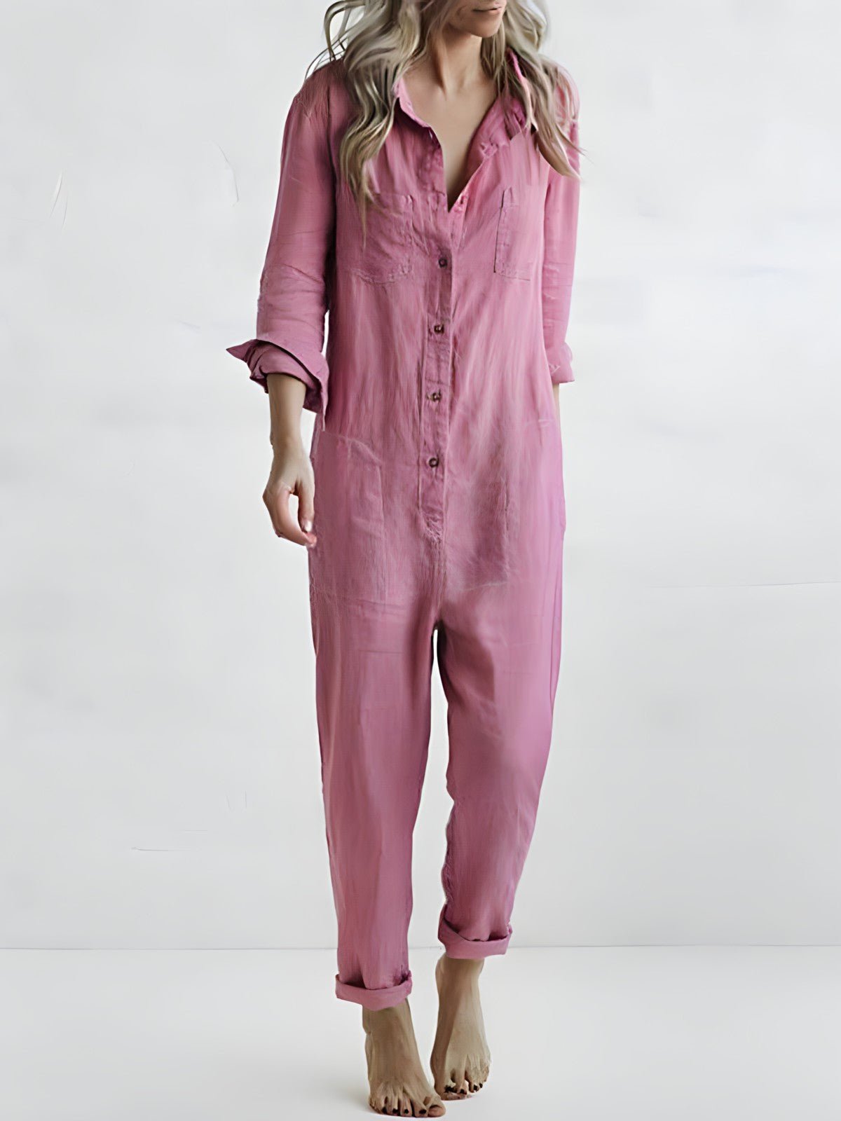 Adelheid – Lockerer Jumpsuit für Damen Rosa