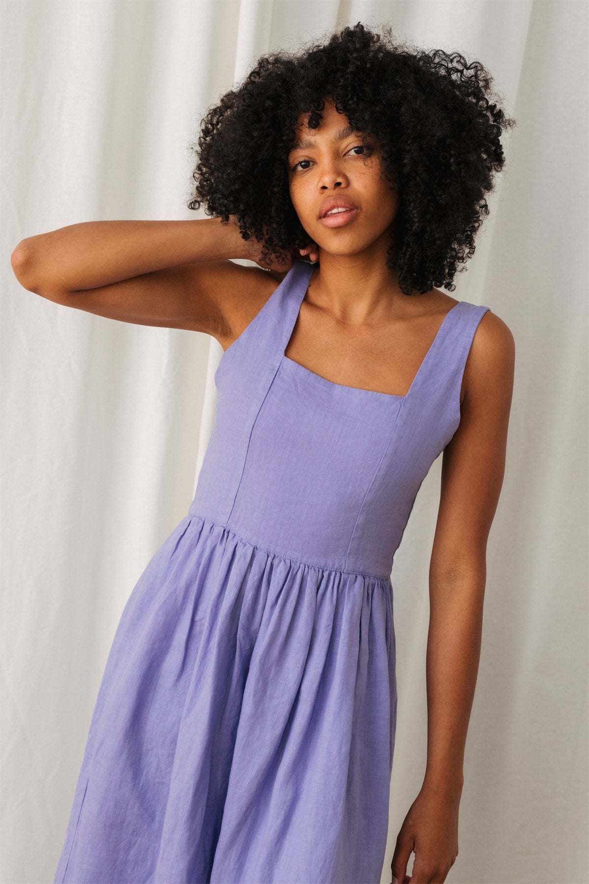 Agnieszka – Leinenkleid in Lila 5