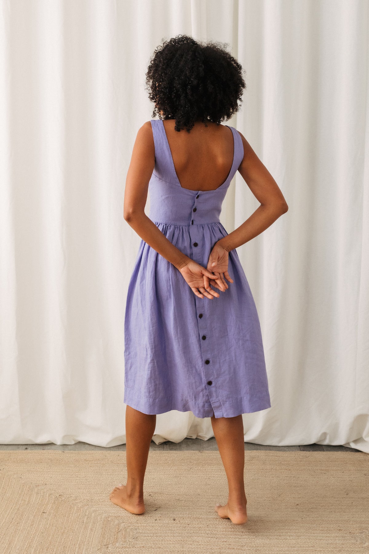 Agnieszka – Leinenkleid in Lila 6