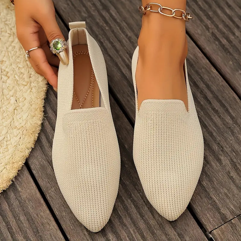 Alina - Damen Leichte Slipper Bequem Beige