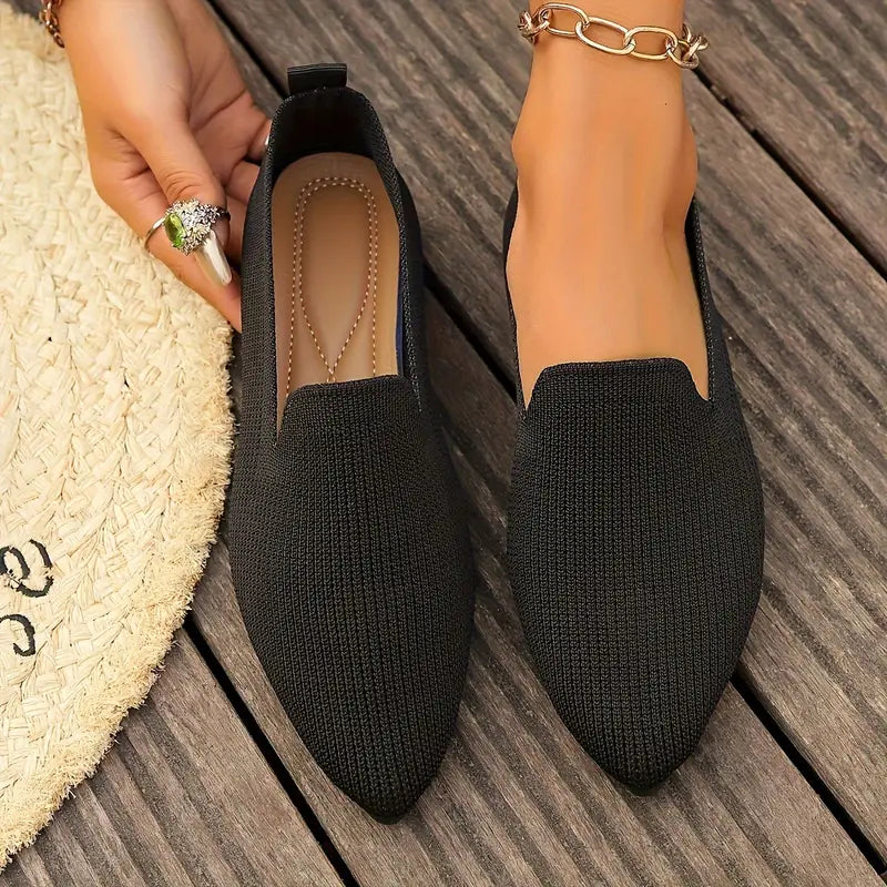 Alina - Damen Leichte Slipper Bequem Schwarz