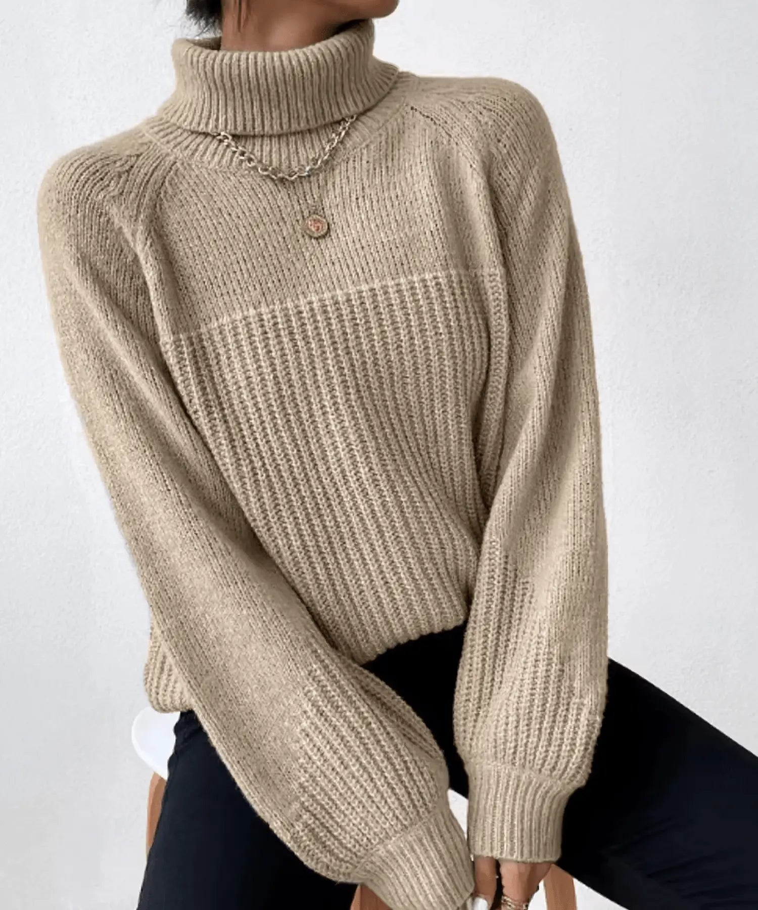 Alina - Gemütlicher Zopfmuster-Strickpullover Für Frauen Khaki
