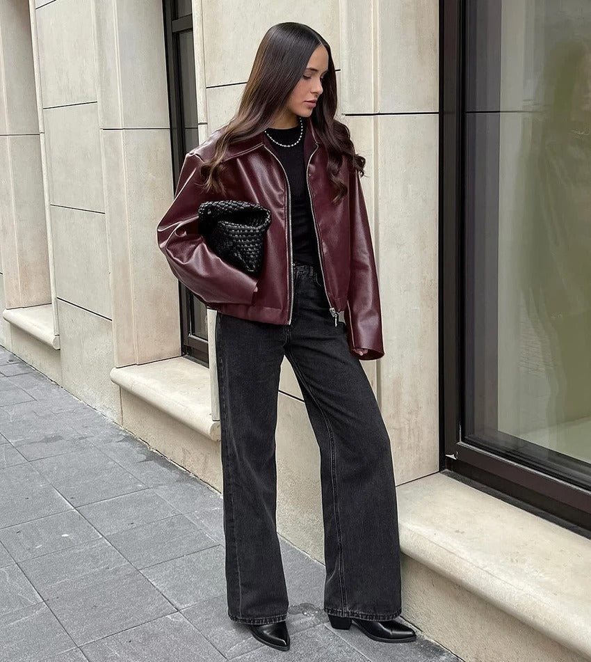 Amelie - Burgundy Jacket Rot 1