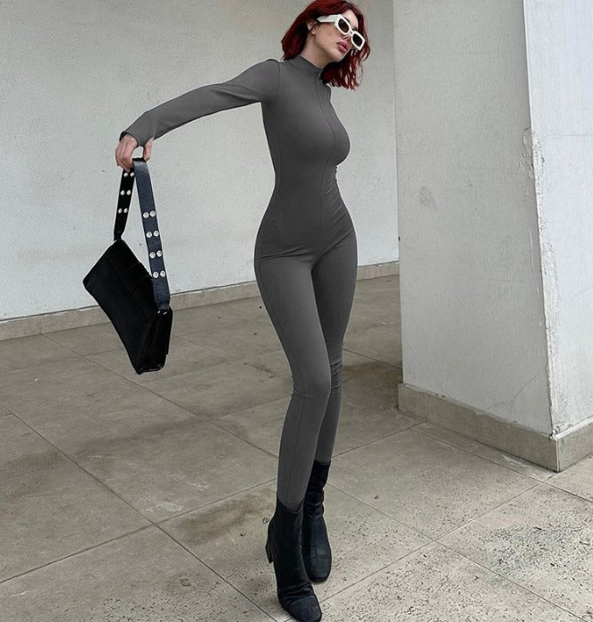 Anamika – Figurbetonter Jumpsuit für Damen Grau 2