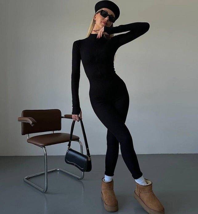 Anamika – Figurbetonter Jumpsuit für Damen Schwarz 2