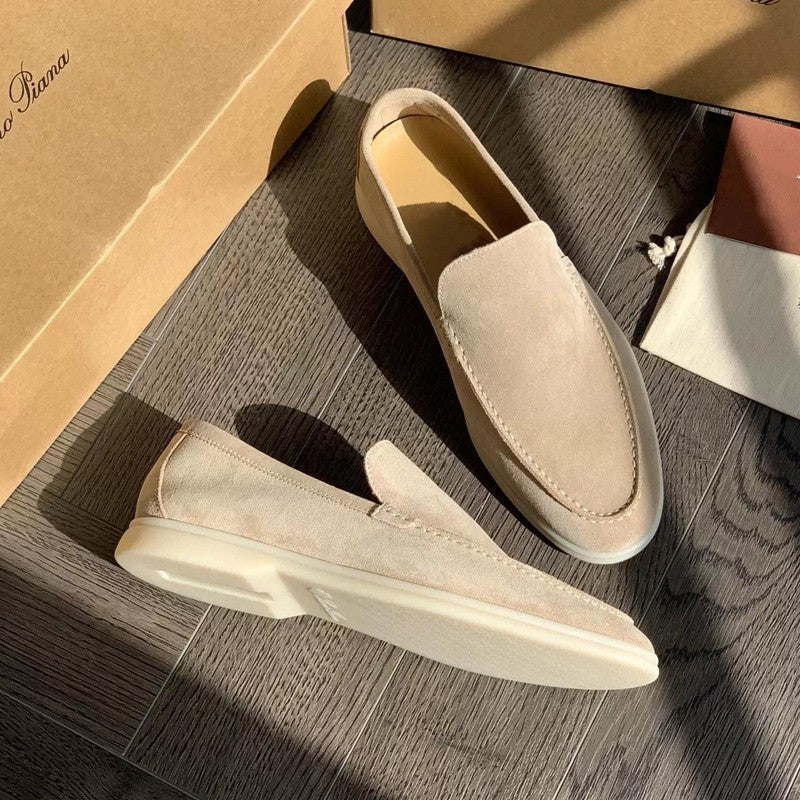 Annika – Wildleder-Loafers für Damen Beige