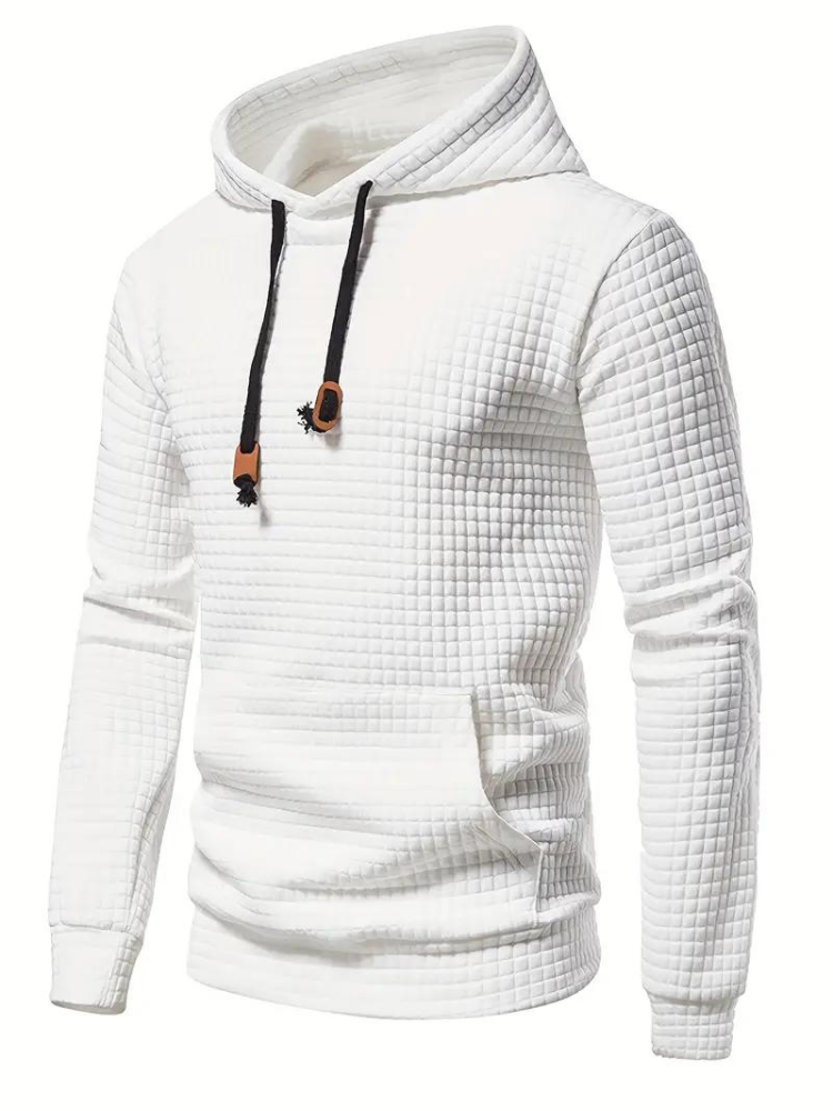 Balthasar – Bequemer Pullover Hoodie für Herren Weiß