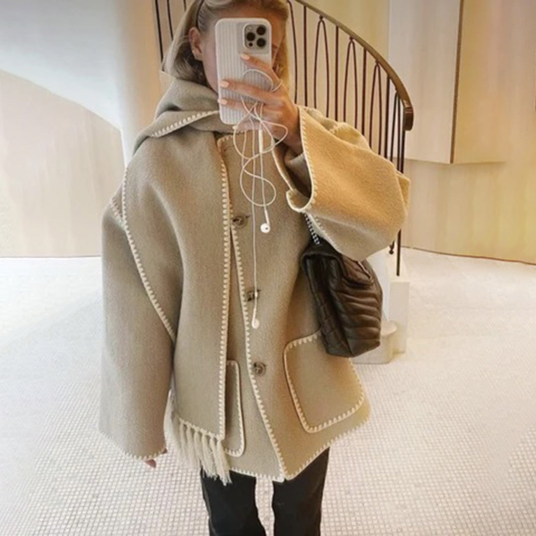 Patricia – Stilvolle Winterjacke mit integriertem Schal