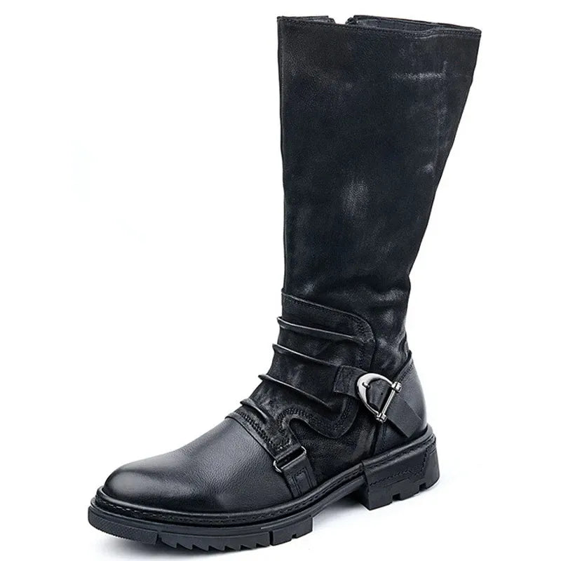  Benedikta - Schicke Winter-Hochstiefel Für Herren Schwarz