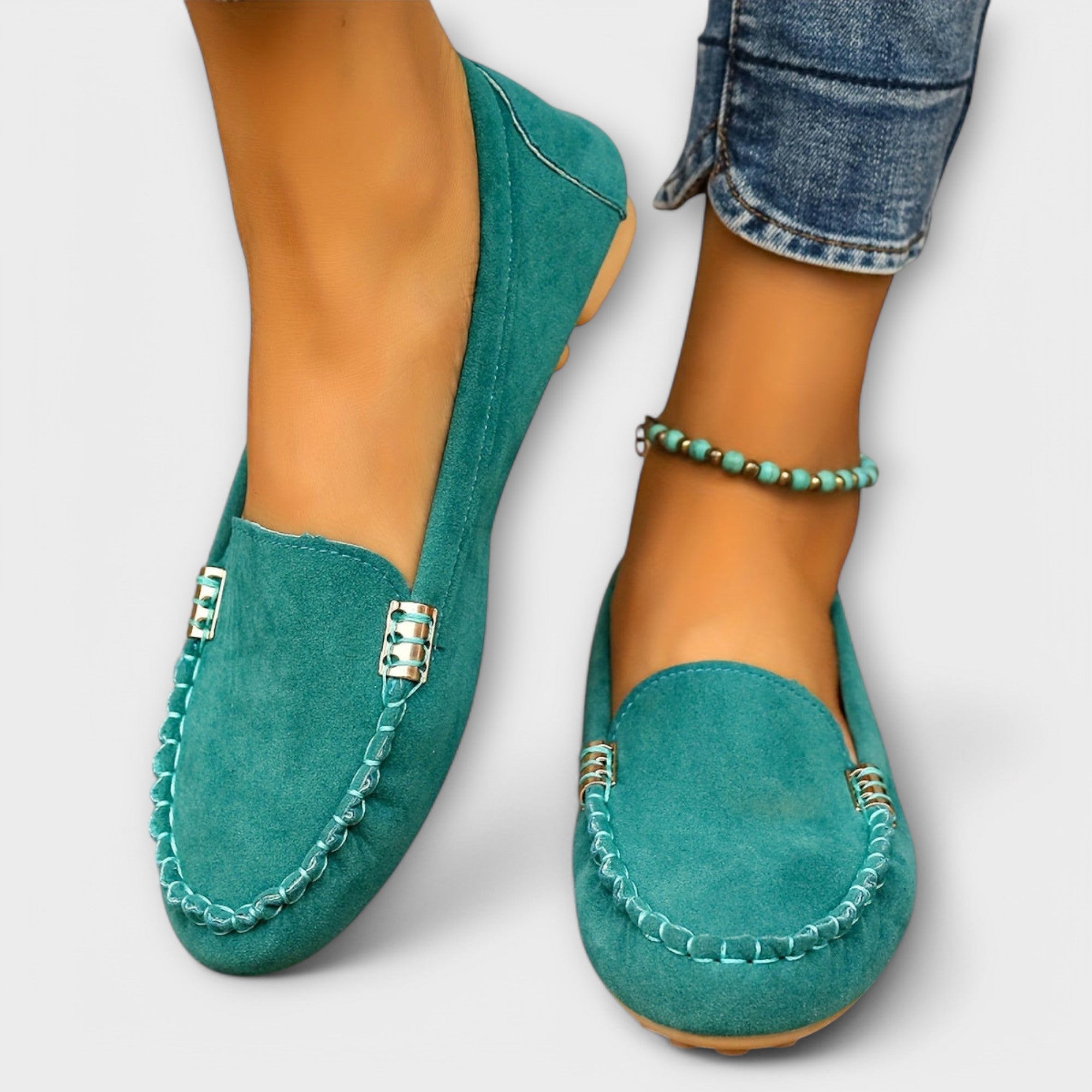 Benta – Damen Loafer mit klassischem Design Türkis