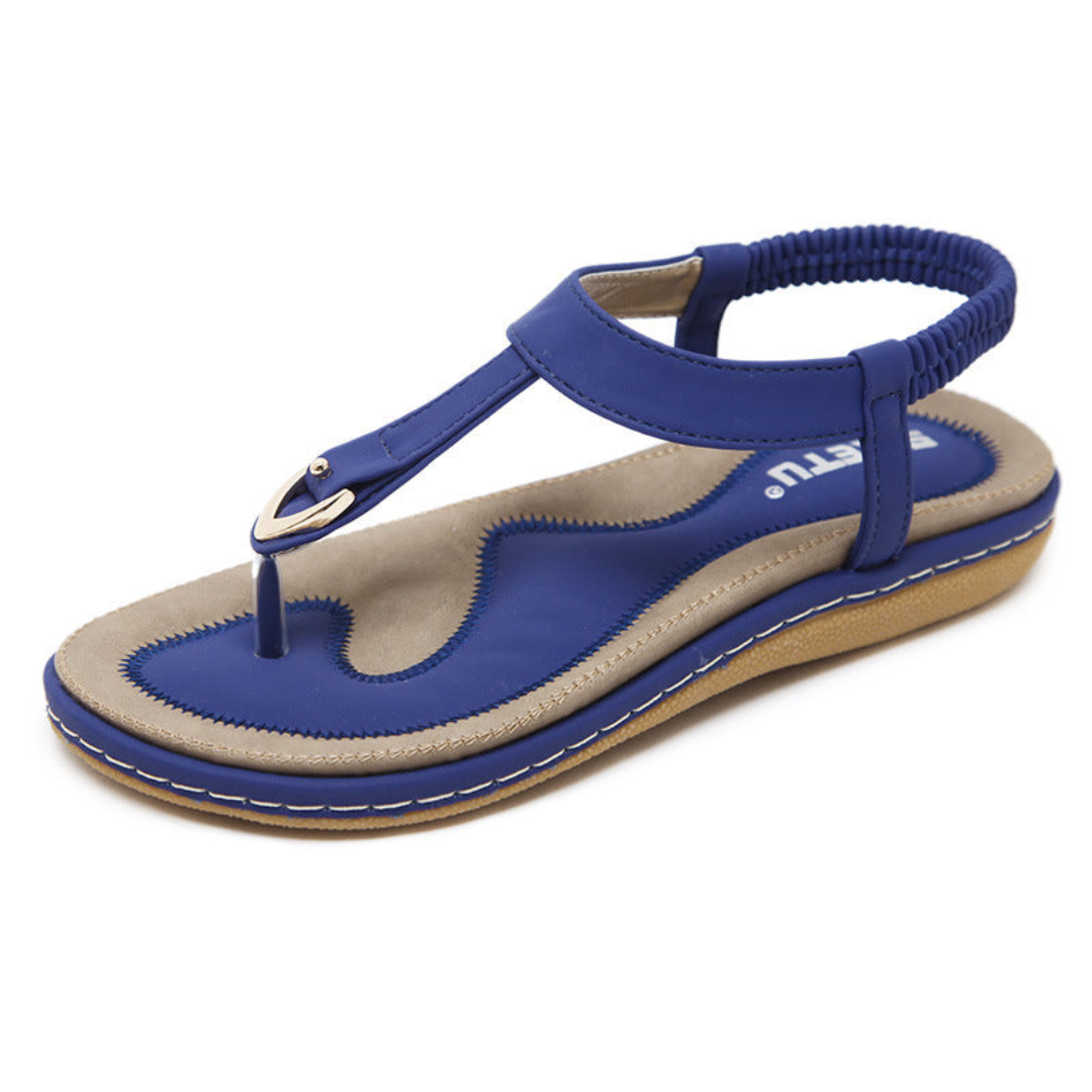 Bettina - T-Riemen-Sandalen für Damen Blau