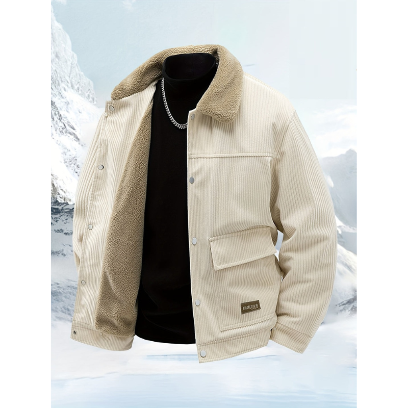 Bianca - Winterjacke Herren Warm und Stilvoll Beige