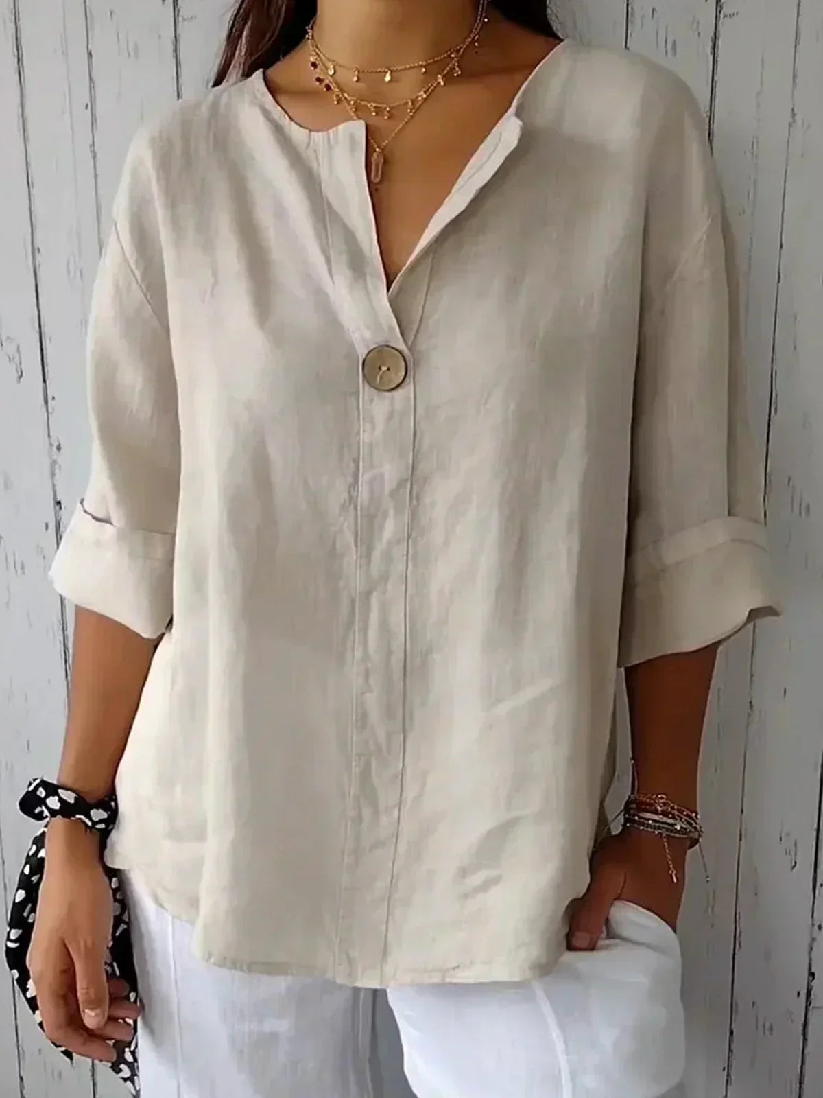 Bianca – Stilvolle Bluse Damen Relaxed Fit Elegant 1